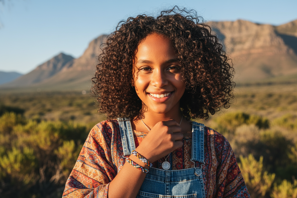 make a picture of a south african coloured girl 